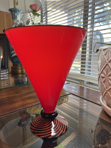 Vaso vetro artistico rosso - artistico,