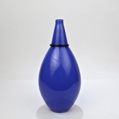 Vaso vetro murano blu - vaso, di